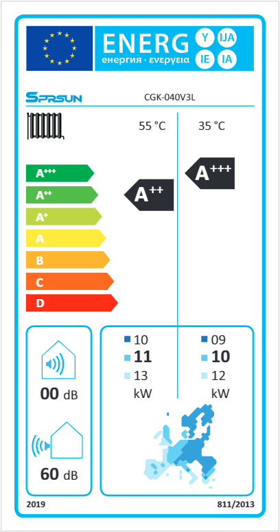 15.8KW R32 EVI DC Inverter Heat Pump CGK040V3L-B